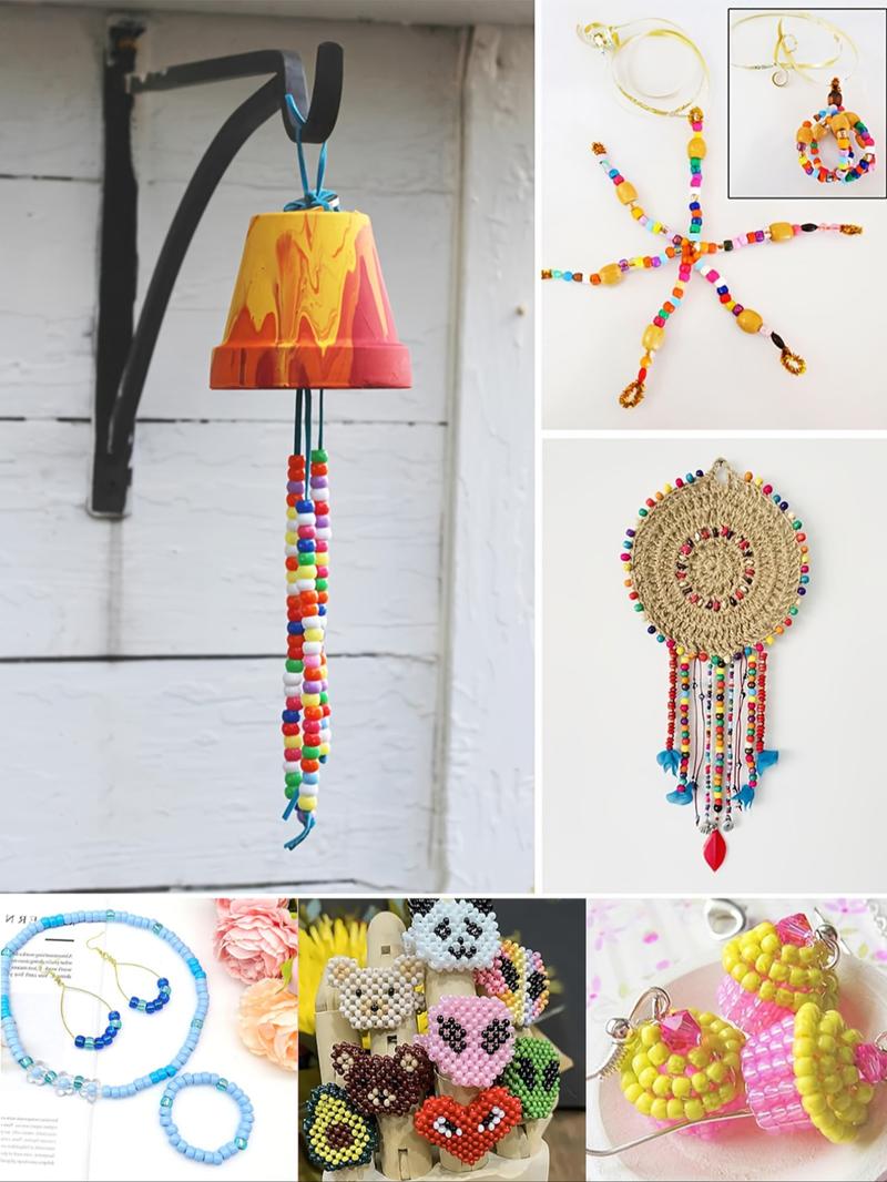 2700/3600pcs Pony Beads Jewelry Making Kit, Colorful Rainbow Hair Beads for Hair Braiding, 24-Color Friendship Bracelet Beads, Bead Assortment