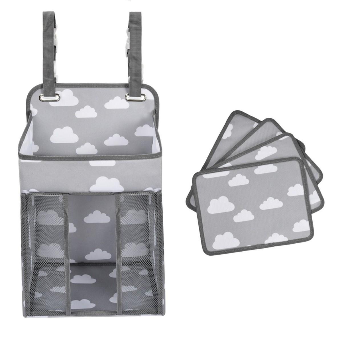 Multifunctional Bedside Storage Bag, Foldable Basket, Baby Diaper Organizer, Home Storage, Toy Holder, Holds Bottles, Diapers, Tissues