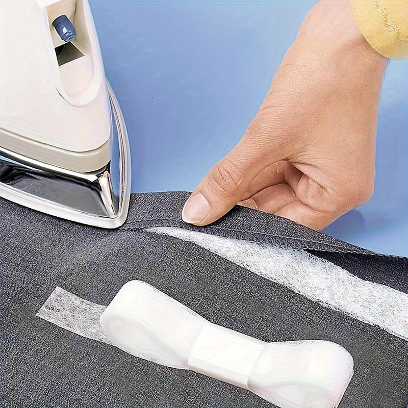 2 Rolls Dual-Sided Adhesive Binding Tape, Iron-On Seams for Sewing, Durable Polyester Fabric, DIY Patchwork Clothes Edges