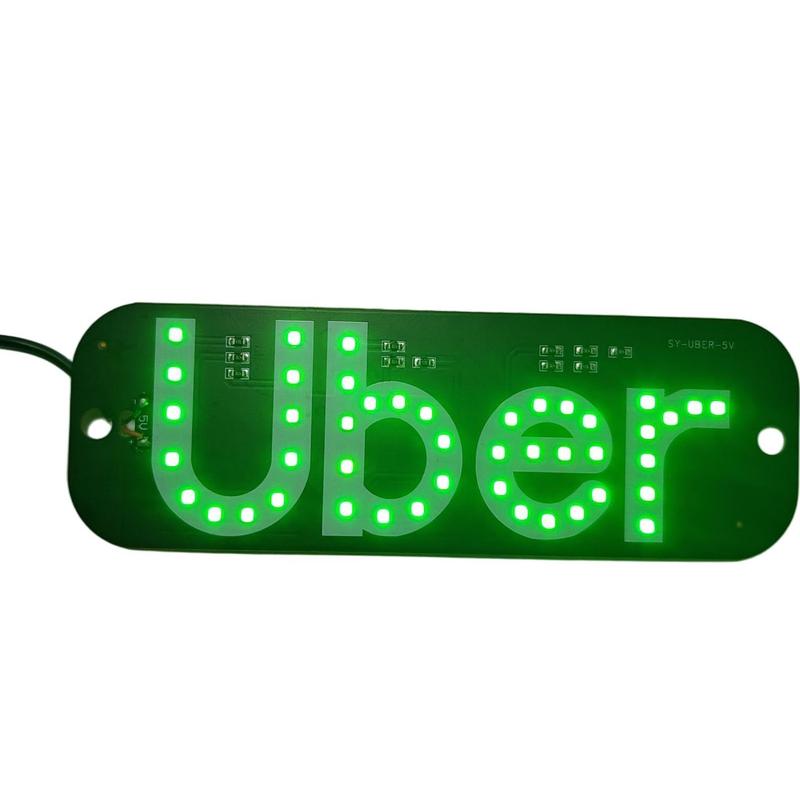 Uber Taxi Car Windshield LED Sign Light, USB Panel Sign Indicator Light with Suction Cup, Vehicle Accessories for Car, Taxi, Truck