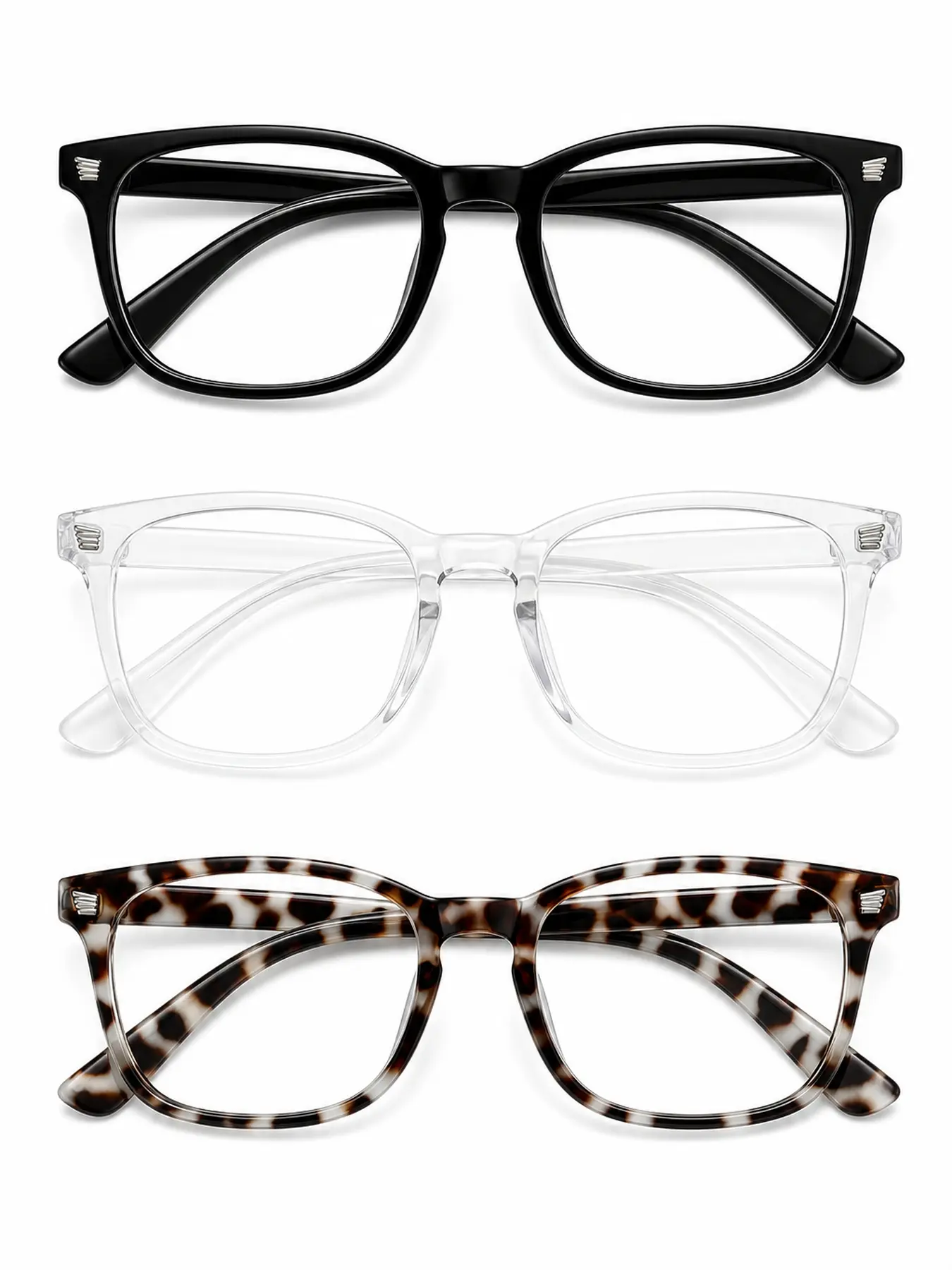 Black + Transparent + Leopard Print