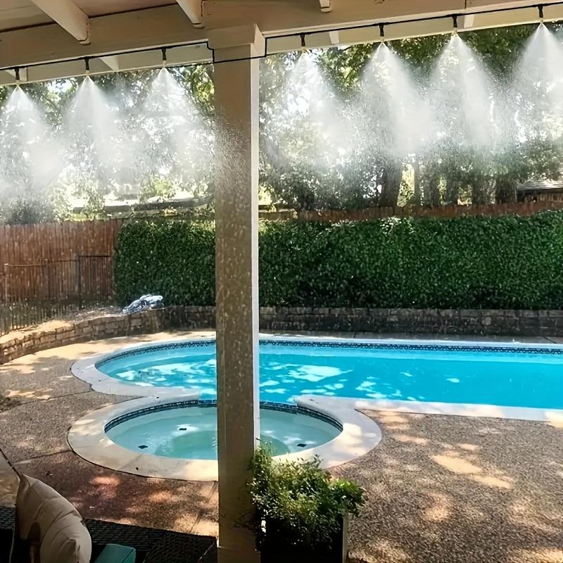 Automatic Drip Irrigation Kit Adjustable Watering System Garden-4/7mm, equipped with brass atomizing nozzle, suitable for lawns, potted plants and greenhouses, lawn automatic drip irrigation system and potted plants greenhouse.