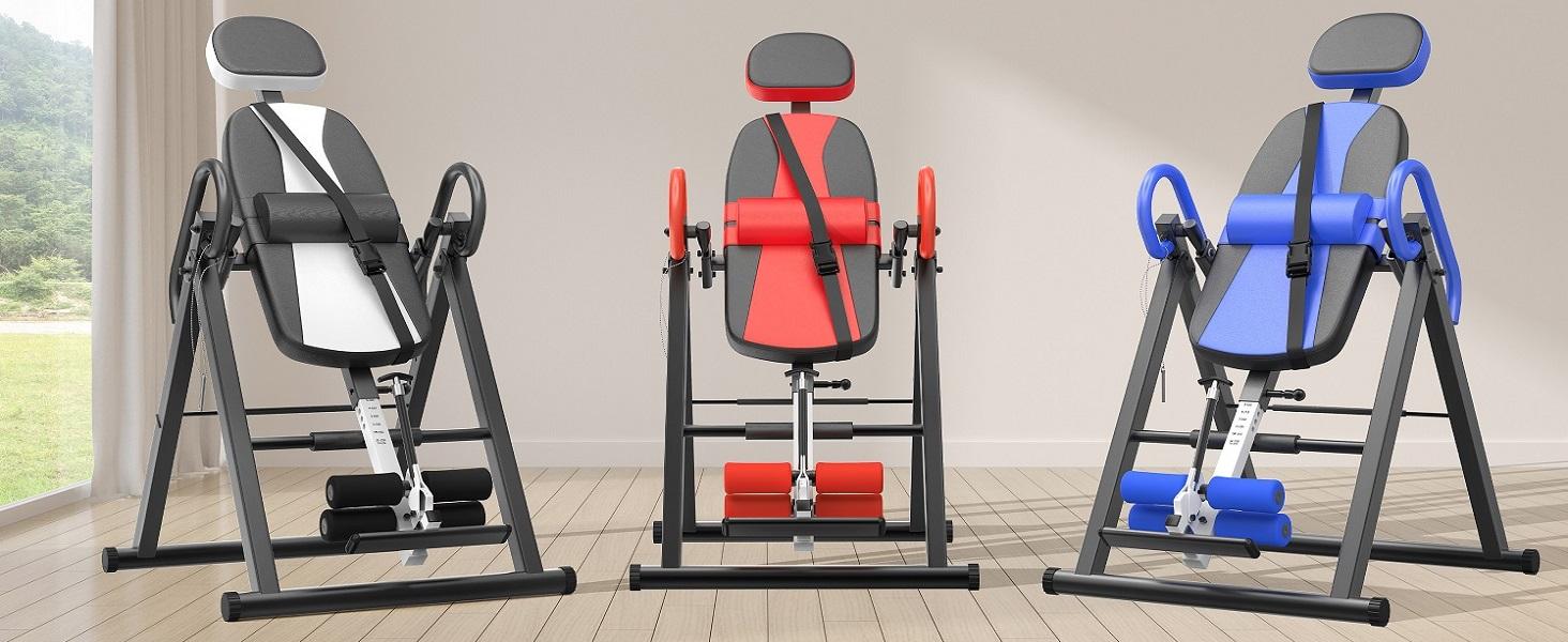 YOLEO Gravity Heavy Duty Inversion Table for Pain Relief Therapy with Headrest & Adjustable Protective Belt Back Stretcher Machine YOLEO Gravity Heavy Duty Inversion Table for Pain Relief Therapy with Headrest & Adjustable Protective Belt Back Stretcher Machine