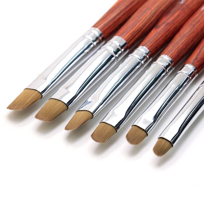 Professional Salon-Grade French Manicure Brushes with Dotting Tool - High-Quality Kolinsky Hair, Odorless Nail Care Kit