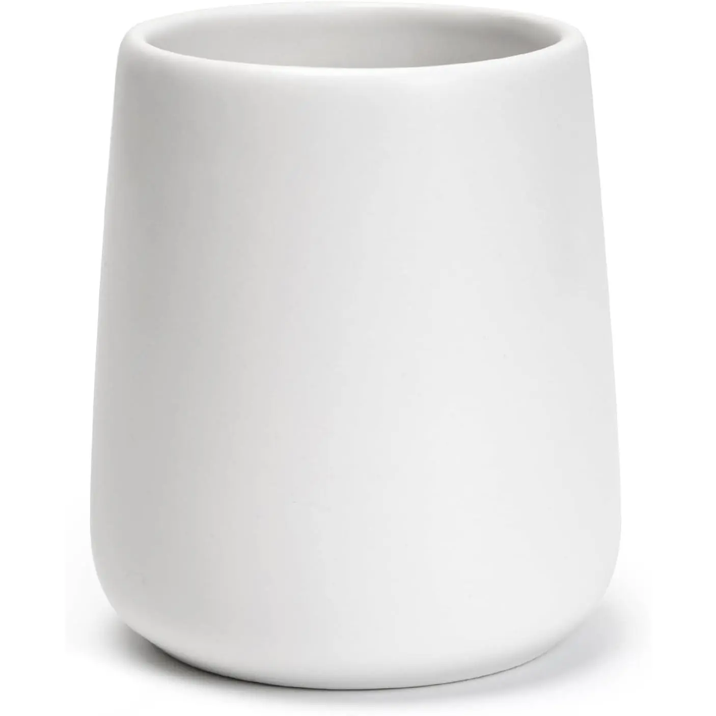 Bathroom Tumbler Cup Ceramic 13.5oz Reusable Toothbrush Cup 400ml, Toothbrush Holder Adequate for Your Bathroom (White)