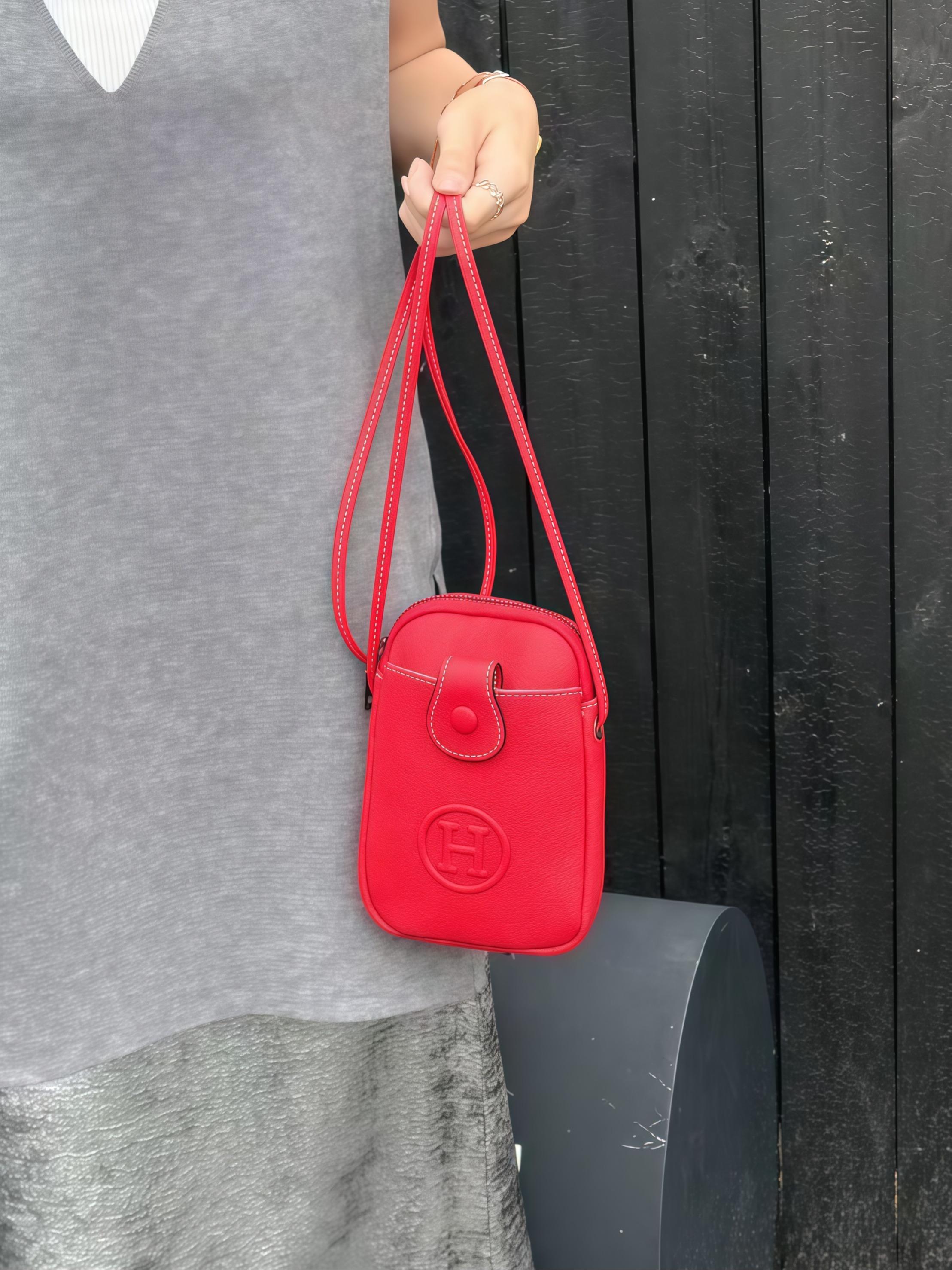 Fashionable Minimalist Letter Mini Crossbody Bag, Women's Versatile Phone Bag, Compact Portable Shoulder Bag, Multiple Colors Available