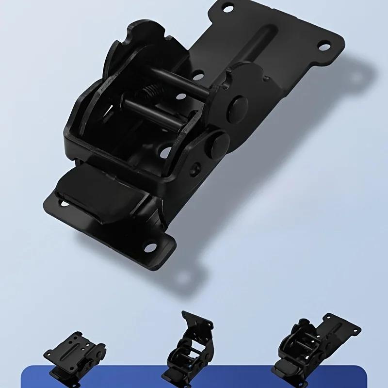 2pcs Foldable Bracket Self-Lock Hinge Hardware With Screws Lock Extension Support For Table Leg, Bed Leg, Workbench, Black