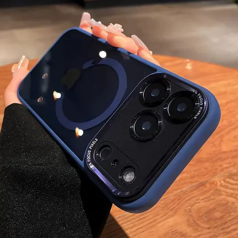 Magnetic transparent eagle eye lens shockproof phone case, Magnetic cellphone cover, suitable for iPhone 17, 17Air, 16Pro Max, 15, 14Plus, compatible with MagSafe, supports wireless charging, protective case