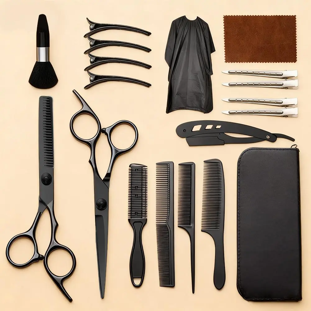 Hair Cutting Scissors Shears Kits, Professional Haircut Scissors Set with Thinning Shears, Stainless Steel Barber Scissors for Men, Women, Kids, Salon & Home Use