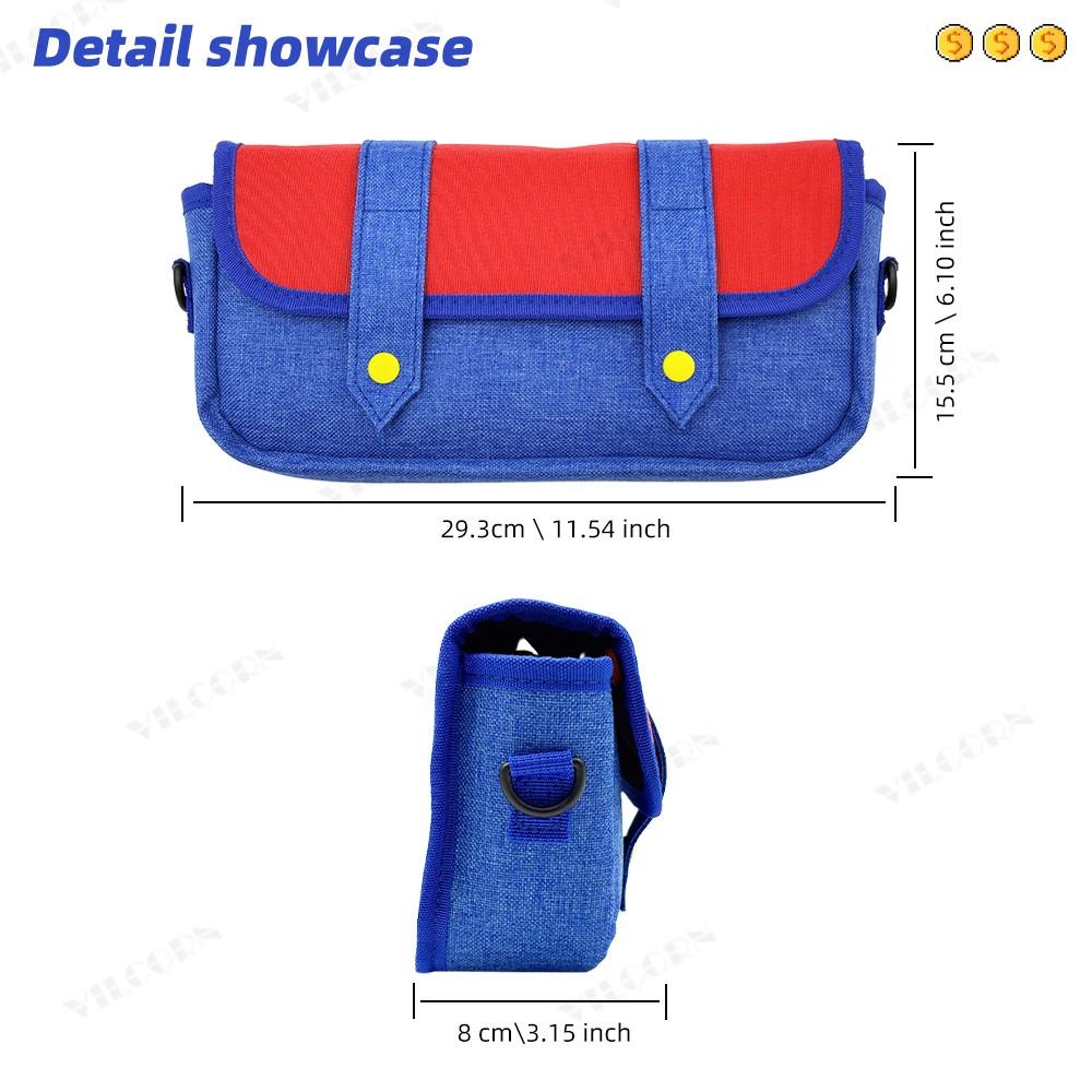 Switch2 Crossbody Bag, Game Style Carrying Case with 8 Card Slots, Large Capacity Protective Storage Pouch for Nintendo Switch2 Accessories