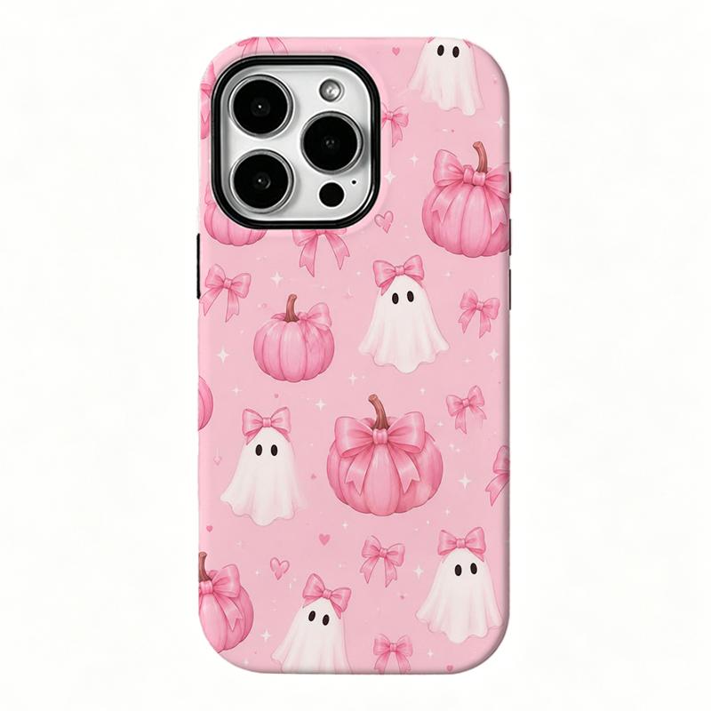 Pink Halloween Ghost Phone Case for iPhone & Samsung - TikTok Shop
