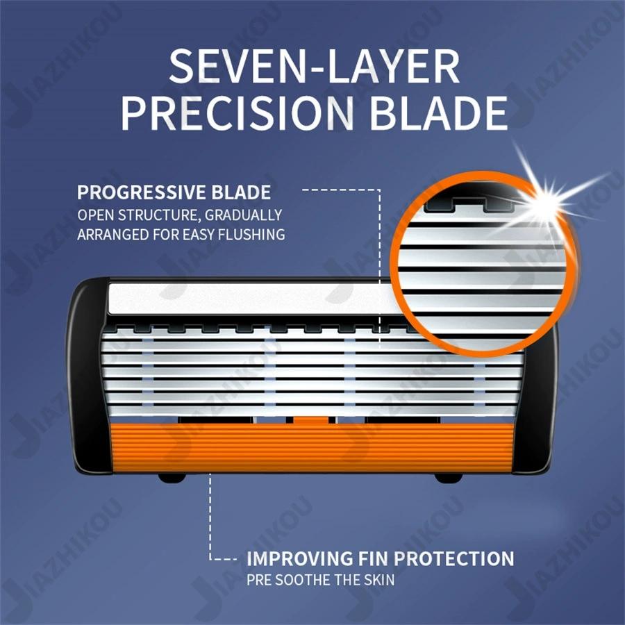 Men's Manual Shaving Razor Set with 2 Handles & 30/60 Replacement Blades, Razors Set, Precision Stainless Steel Blades, Advanced Shaving System