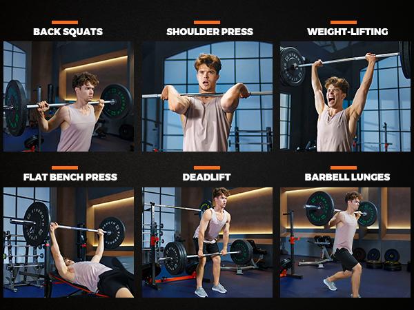 FathersDayGift High Bounce Bumper Plates Set, 2 Inch Weight Plates for Strength Training, 100-260lbs Floor-Protective Barbell Weights for Home Gym & Weight Lifting. FathersDayGift High Bounce Bumper Plates Set, 2 Inch Weight Plates for Strength Training, 100-260lbs Floor-Protective Barbell Weights for Home Gym & Weight Lifting.