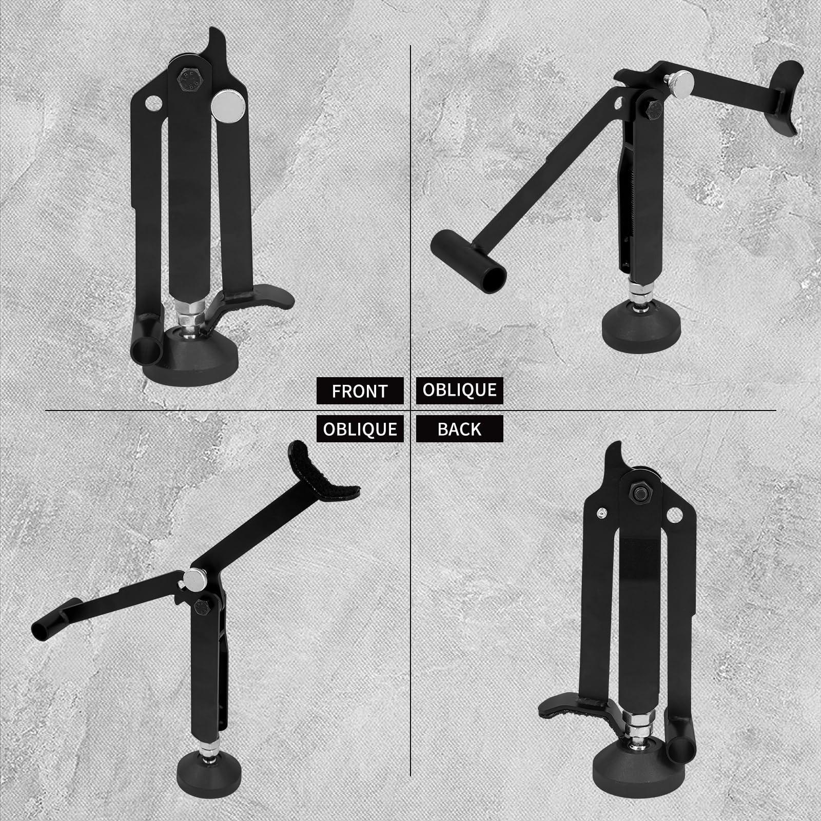 Motorcycle Foldable Lift Support Stand, Adjustable Rack, Stable Motorcycle Crane Frame with Upgraded Handlebars