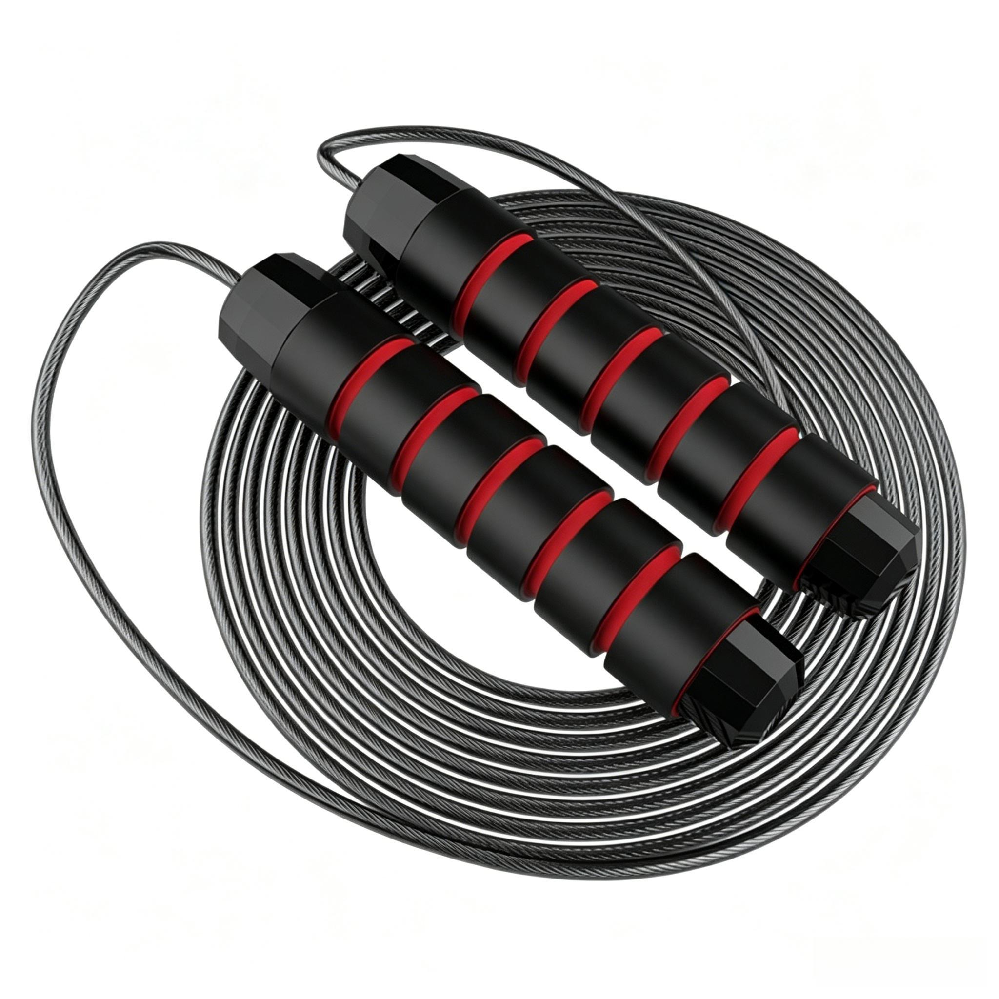 Steel Wire Jump Rope, Anti-Slip Foam Handle Adjustable Fitness Skipping Rope for Home Workout Gym Exercise-YY1