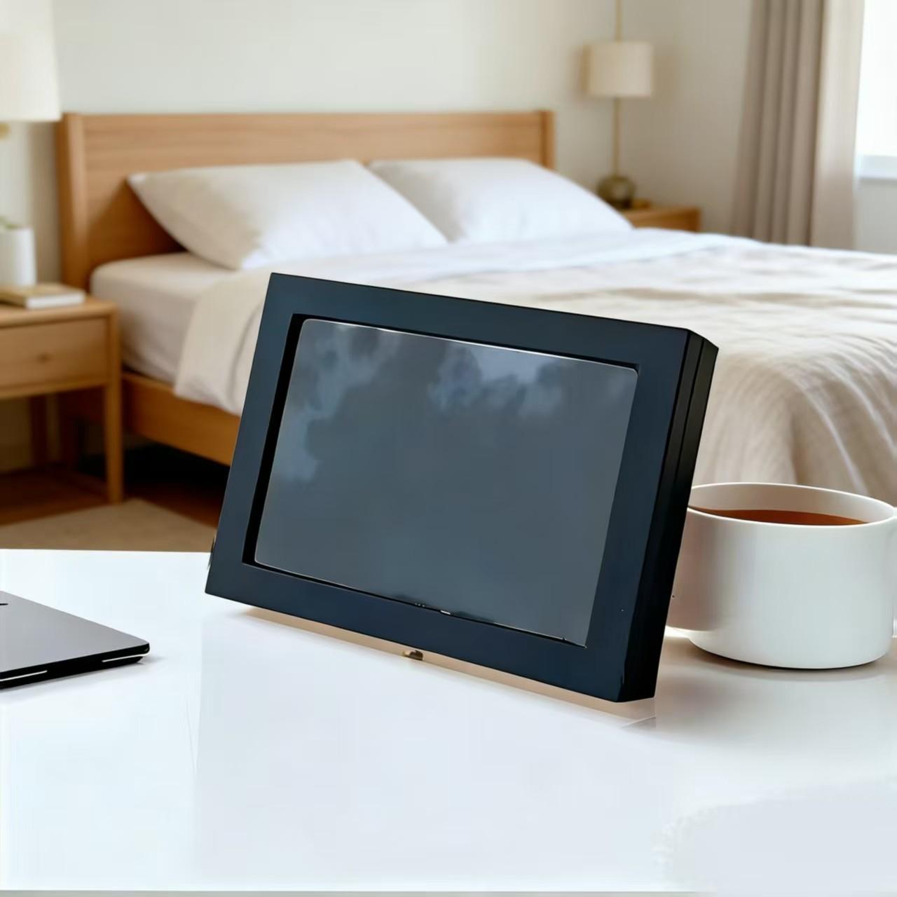 2026 New Display Stand Frame Pin Cushion Dust-Proof Large Capacity Desktop Organizer Box, Modern Design for Home Office Use