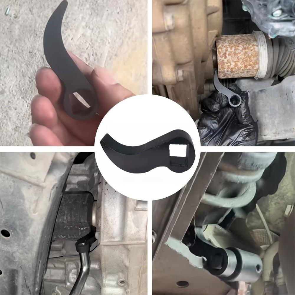 Adjustable Angle Horn Bar Adapter Tool, Carbon Steel Material, Compatible with 1/2 Torque Wrench, Half Shaft Drive Axle Removal Tool