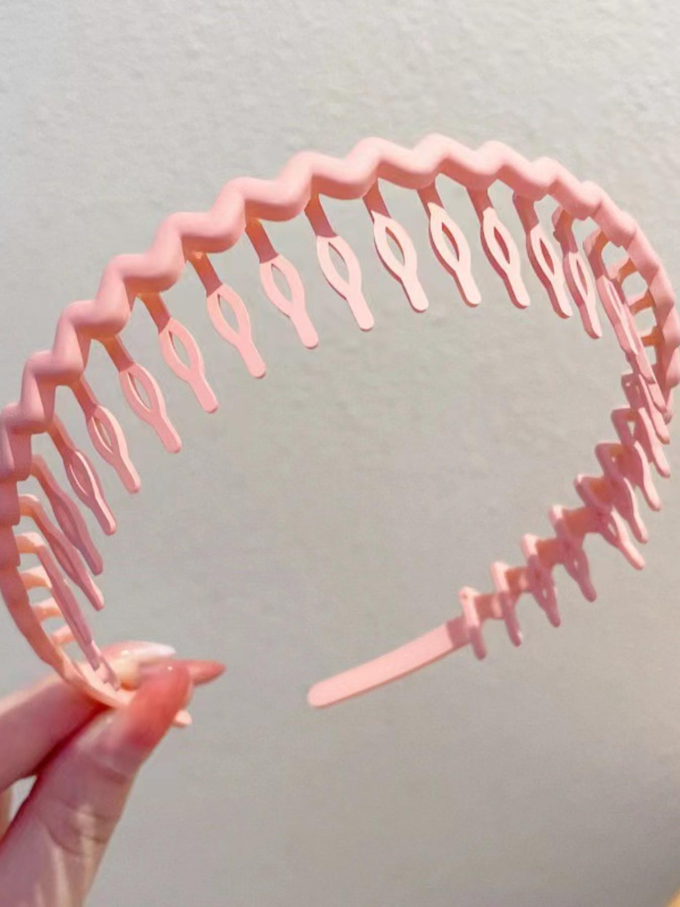 Luxe Petite Wavy Braided Headbands with Teeth, Non-Slip Textured Hair Hoops, Cute Wide Wavy Hair Accessories for Women & Girls