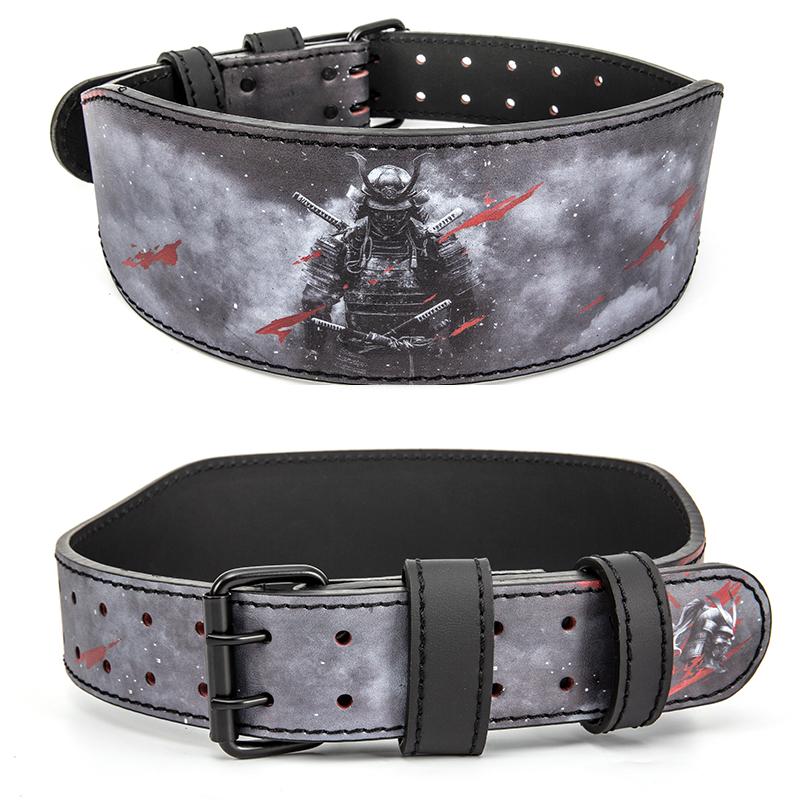 1 Pcs Of Fitness Belt With Warrior Pattern - Suitable For Deep Squat Hard Pull Bench Press Support And Protection Belt - Unisex Sweat Wicking Belt Weight Plates