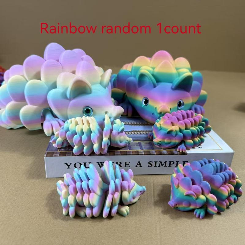 3D Printed Hedgehog Figurine Set, 3-Piece Design, Ideal for Collectors & Decorations, Vibrant Colors, Perfect Gift for Animal Lovers