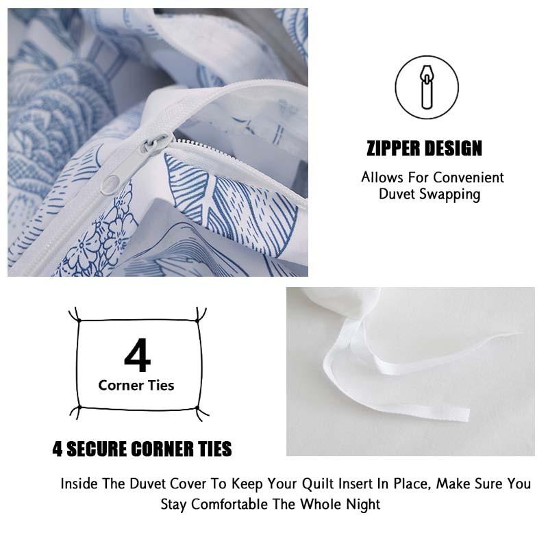 Rose Pattern Duvet Cover 3-Piece Set, Elegant and Romantic, Includes 1 Duvet Cover and 2 Pillowcases (Without Filling), Ideal for Modern Bedroom Decor.