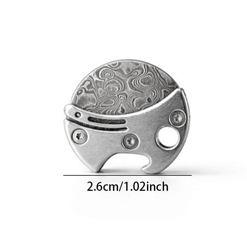 Mini Titanium Bottle Opener Edc Cutter Keychain Multitool, Durable Portable Design for Outdoor & Everyday Carry, Ideal Gift for Campers