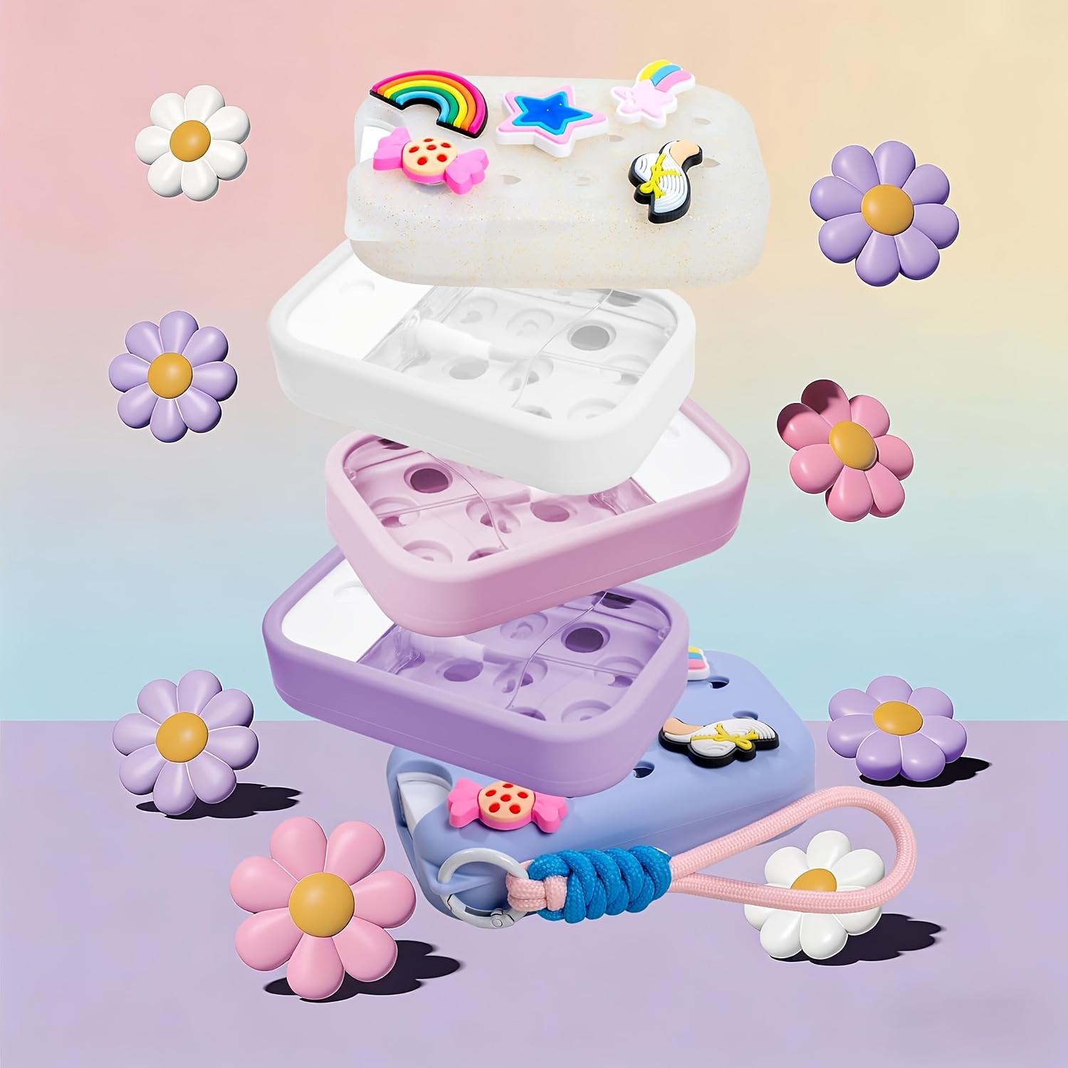 Silicone Spray Bottle Cover Compatible with Touchland Crocs Hand Sanitizer Sprayer, Includes 5 Keychains and Accessories