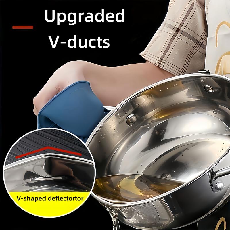 Stainless Steel Deep Frying Pan with Lid, 1 Count Non-stick Deep Fryer with Oil Drip Filter Rack for Fried Chicken Stainless Steel Deep Frying Pan with Lid, 1 Count Non-stick Deep Fryer with Oil Drip Filter Rack for Fried Chicken