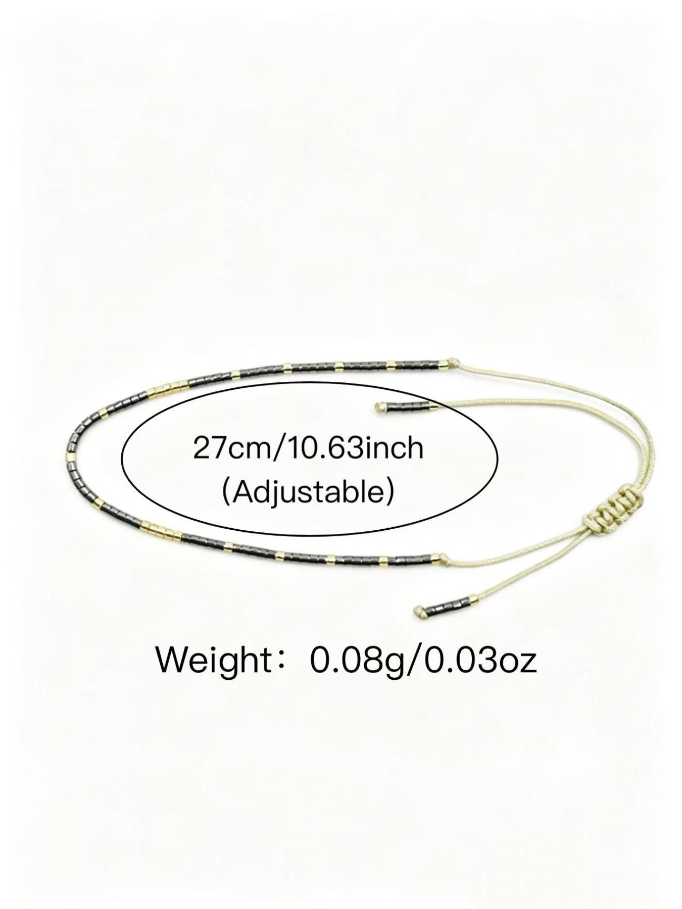 Shining Day Series Miyuki Glass Beads Fashion Handmade Braided Bracelet, Stylish Jewelry for Women and Men, Unique Crafted Accessory