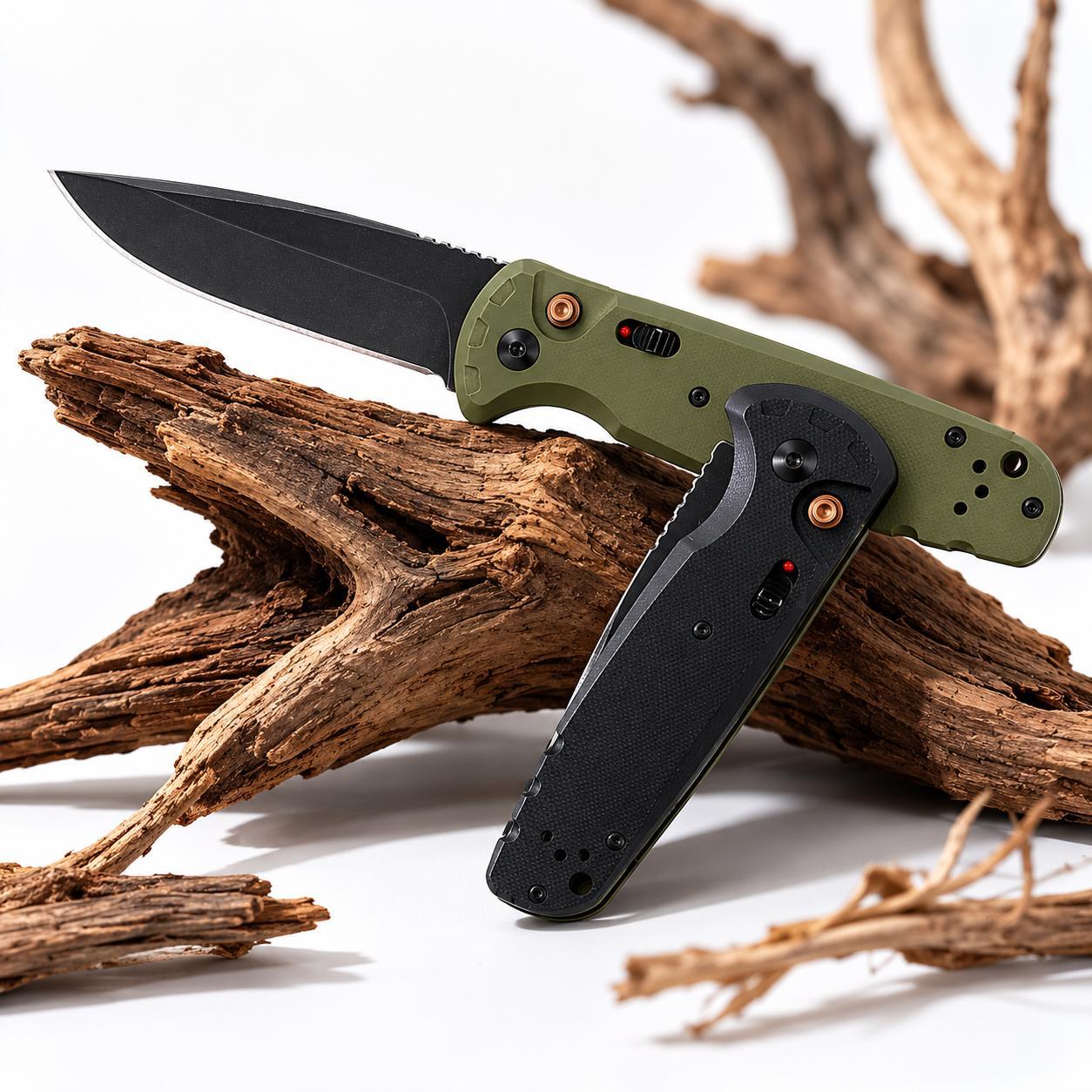 EDC Folding Pocket Knife - 3.4" CPM-MagnaCut Steel Battlewash Blade, G10 Handle with Pocket Clip, Compact Utility Tool for Camping, Hiking & Outdoor Tasks, Male Gift, Knives