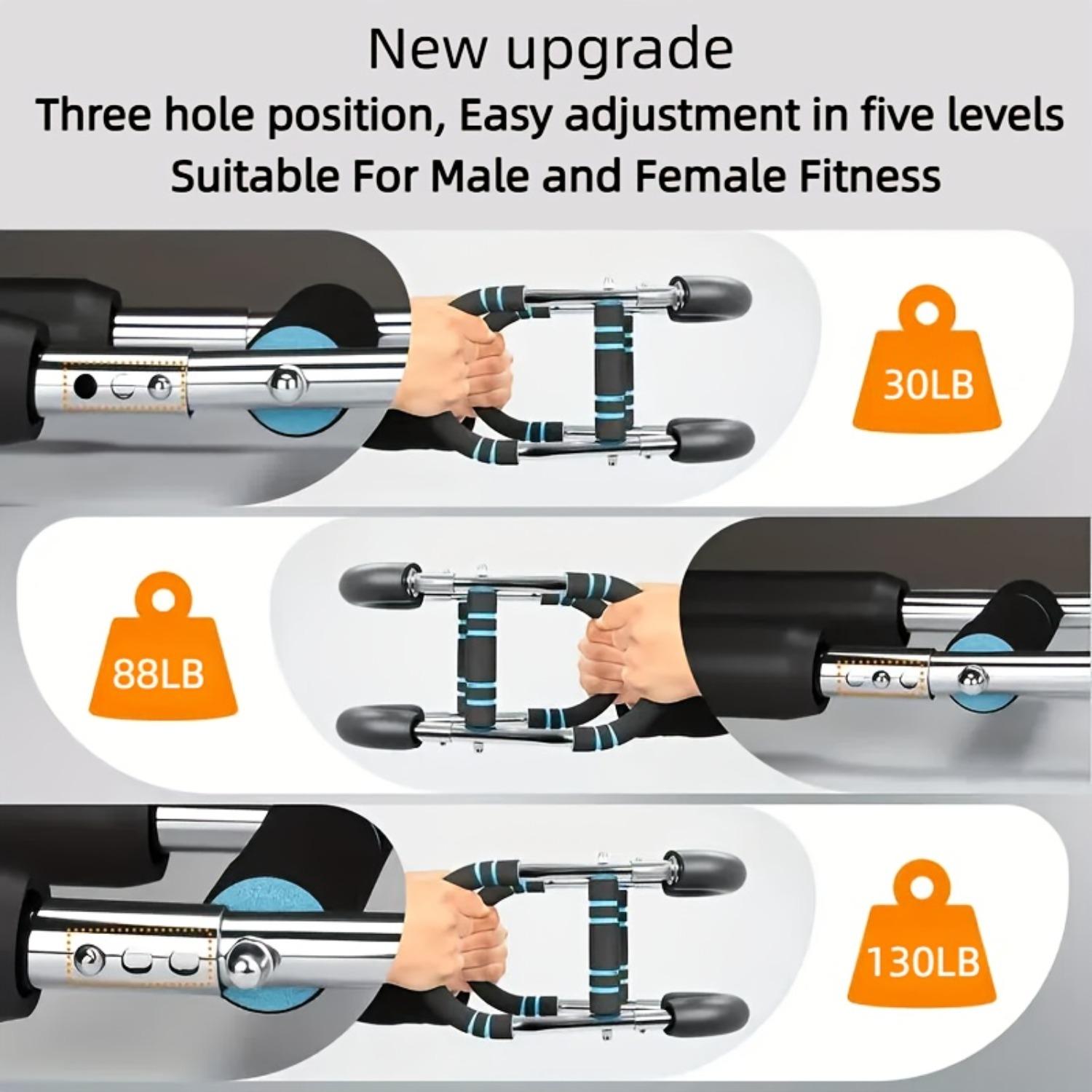 Adjustable Spring Resistance Chest Expander, Portable Upper Arm Strength Training Equipment, Home Gym Fitness Gear, Blue/, Ergonomic Grip