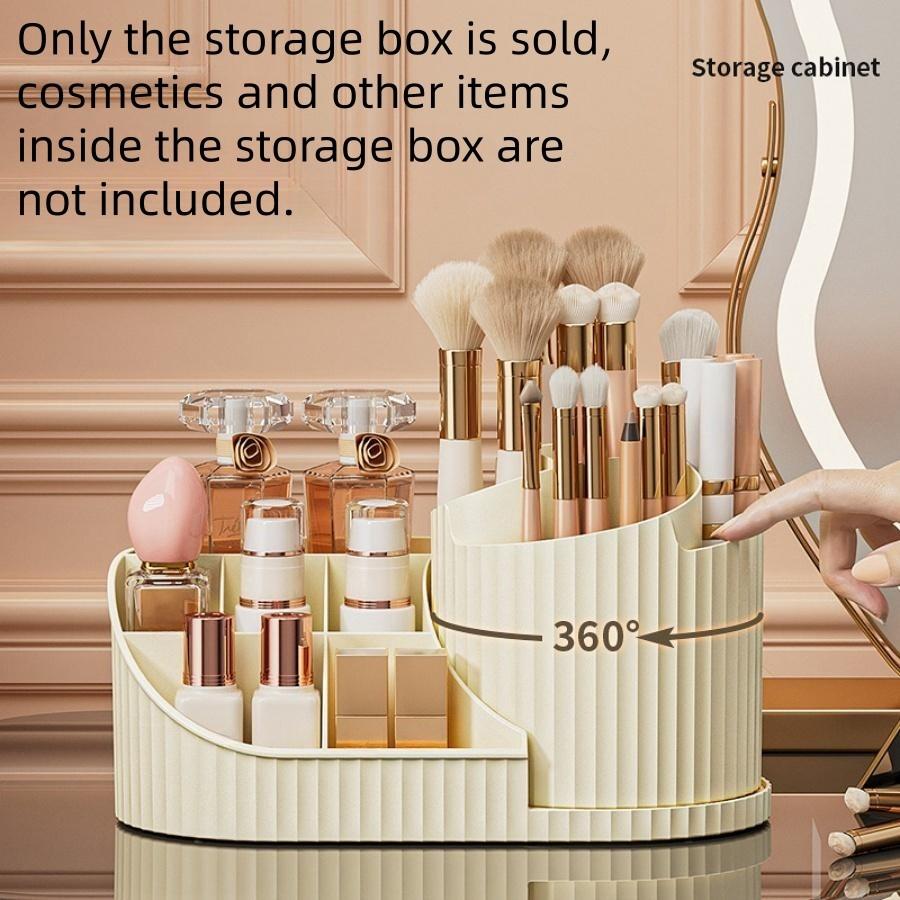 Rotating Makeup Brush Storage Box, Large Capacity Makeup Tool Storage Rack, Desktop Makeup Organizer for Bedroom Bathroom, Cosmetics Organizer Storage Rotating Makeup Brush Storage Box, Large Capacity Makeup Tool Storage Rack, Desktop Makeup Organizer for Bedroom Bathroom, Cosmetics Organizer Storage