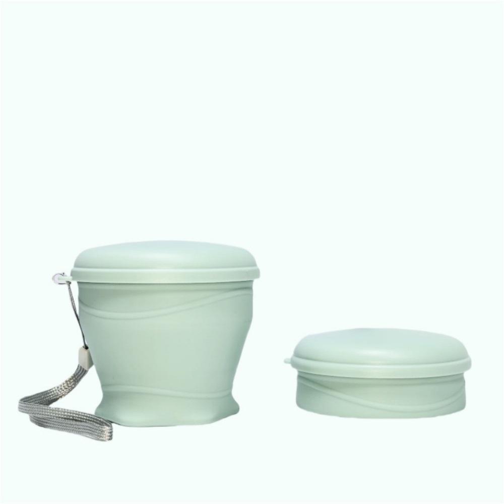 180 milliliters foldable water bottle, silicone foldable travel cup - Silicone foldable camping cup with lid - Easy to store, convenient to carry, suitable for travel and camping use