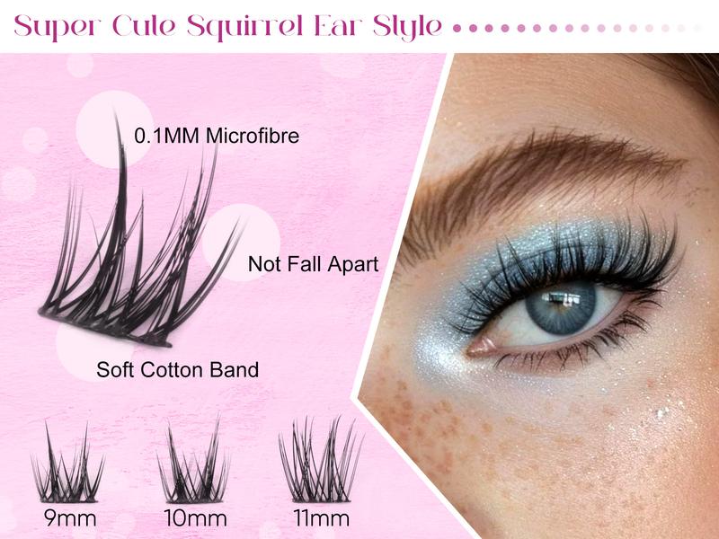 zanlufly Natural Lash CLusters C Curly Wispy Eyelash CLusters Short Anime Lash Extension Kit Makeup 9 10 11MM Manga Eyelashes Cosmetic Lash Bond and Seal Lash Applicator Lash Brush  TikTokShopBlackFriday
