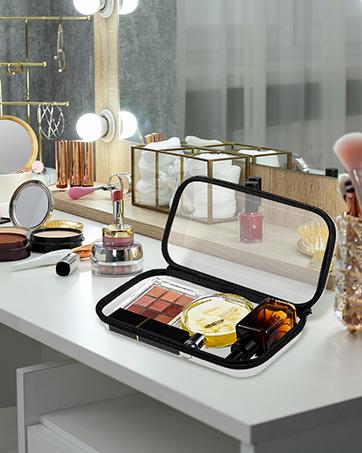 4 Pcs Hard Clear Zipper Case Makeup Bags Plastic Zipper Pouch Transparent Storage Box Containers for Cosmetics, Snacks, Building Blocks, Puzzles(Clear,5 x 3 x 2 in,Multicolor)