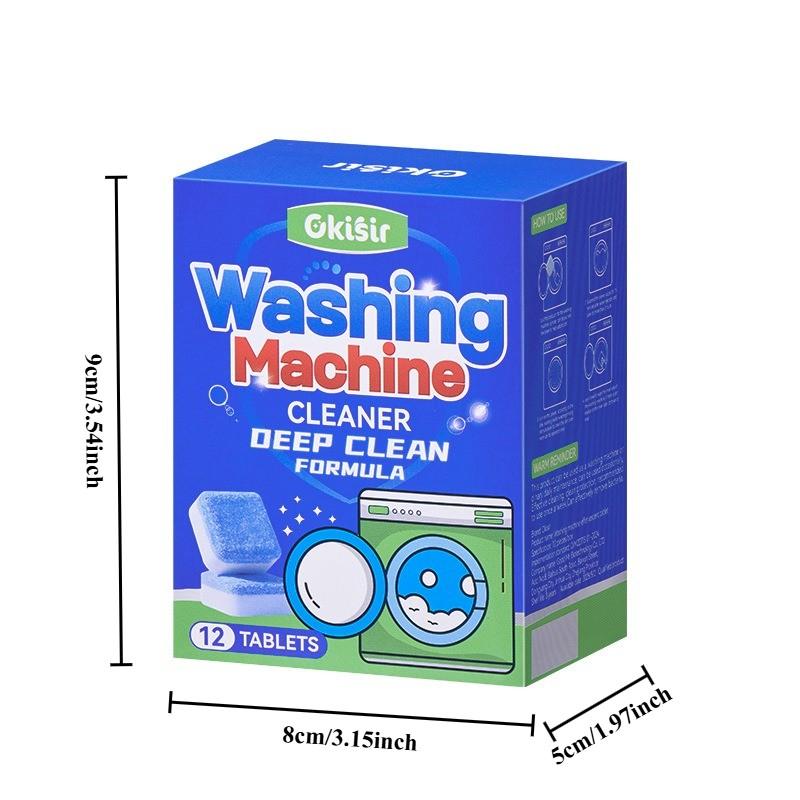 Washing Machine Cleaner, Time-Release Dissolving Technology, Scale Removal & Stain Removal, Solid Detergent, Household Cleaner