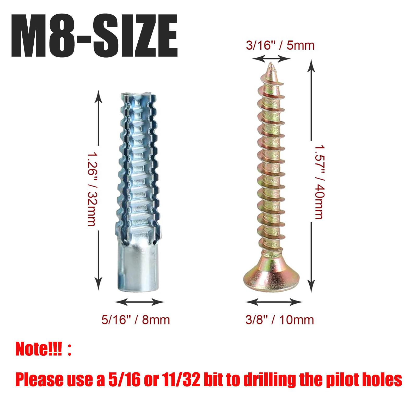 50 Counts Metal Expansion Screws,Heavy Duty Hollow Wall Anchors with Screws,Ldeal for Concrete Wall,Loose Hinge Hole Repair Kits,Hollow-Wall,Wooden Wall and Hinge Hole Repair.