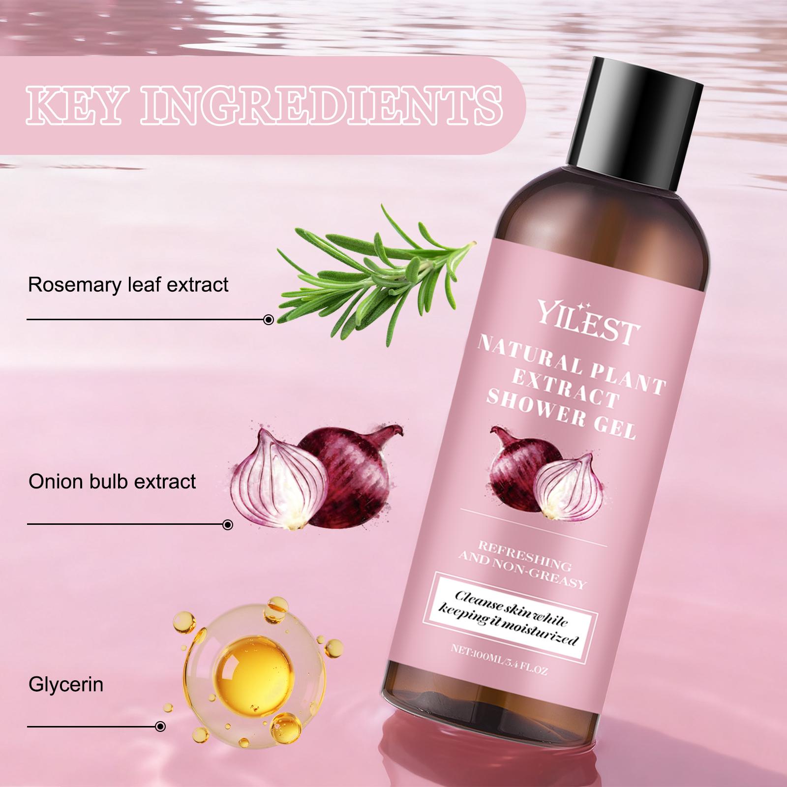 Onion Shower Hair Care Travel Three-Piece Set, Plant Extract Trio (Shampoo/Conditioner/Body Wash) + Strengthens Hair Lightweight Volume + Refreshing Hydration, Travel Portable Kit Suitable For All Hair And Skin Types