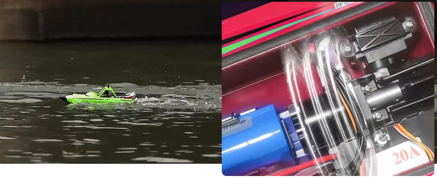 High Speed ARRIS RC Jet Boat, Self-Righting Waterproof Boat with 2 Batteries, Safe Jet Design for Pool & Lake Fun