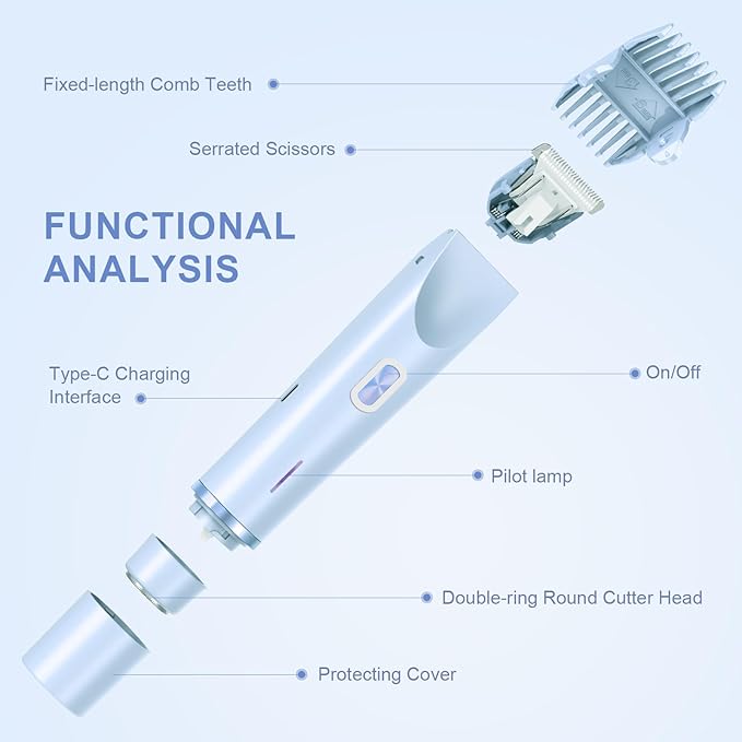 2-in-1 Electric Bikini Trimmer for Women, Dual-Head Body and Facial Shaver, Waterproof Rechargeable Wet & Dry Razor, Hair Removal Tool, Cordless Rechargeable Trimmer, High Quality Trimmer, Festival Gift Idea