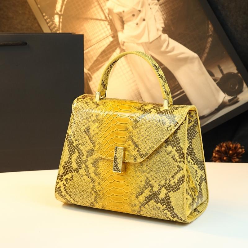 Elegant Snake Print Handbag, Luxurious Retro Small Square Bag, Chic Commuter Crossbody Bag, Unique Design Shoulder Bag