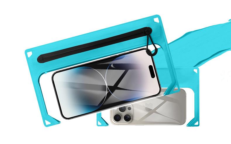 Airtight Zipper Waterproof Waist Bag, PVC Portable Touchscreen Phone Bag for Outdoor Camping and Swimming