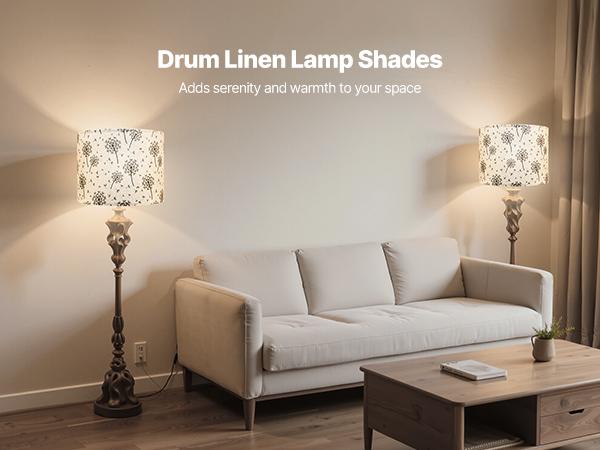 VEVOR Drum Lamp Shade 2 Set, 13 in Topx 13 in Bottomx 10 in High, Medium Drum Linen Lampshade, Replacement Lamp Shade for Table Lamps Floor Lamps, Easy Assembly Required (Light Dandelion Pattern) VEVOR Drum Lamp Shade 2 Set, 13 in Topx 13 in Bottomx 10 in High, Medium Drum Linen Lampshade, Replacement Lamp Shade for Table Lamps Floor Lamps, Easy Assembly Required (Light Dandelion Pattern)