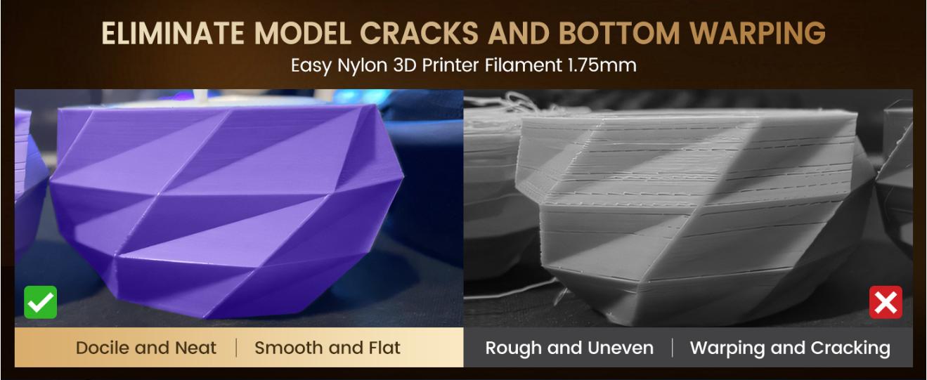 SUNLU Easy Nylon (E-PA) 3D Printer Filament 1KG – No Warping, High Strength, Heat Resistant (121°C) | Smooth Printing, UV & Moisture Resistant | Ideal for Functional & Industrial Parts
