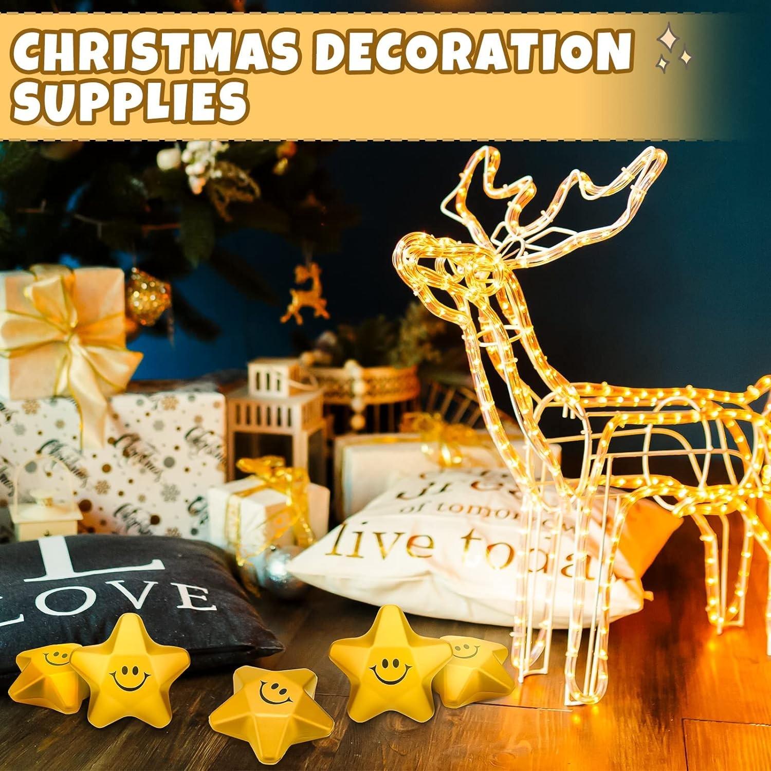 18pcs Mini Smiling Foam Stars, Fun Party Gifts & Decorations, 1.6-Inch Size, Perfect for Parties, Celebrations, and Event Decoration