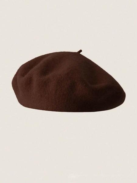 Mod Women's Casual Wool Beret Hat, Fitted Hat, Simple Elegant Fashion Accessory, Perfect for Vacation & School, Trendy Fall Winter Wear
