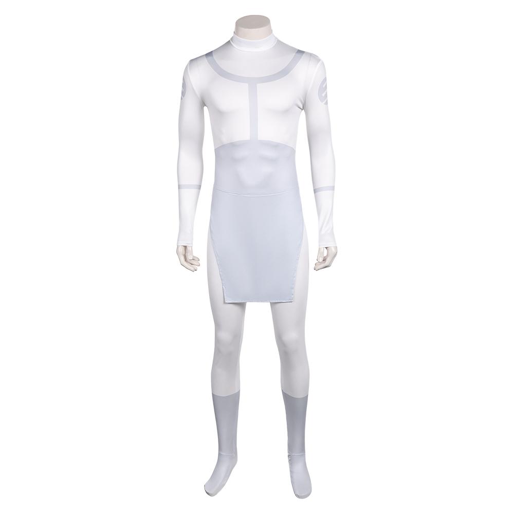 Mark Grayson Cosplay Battle Suits Cartoon Invincible Roleplay Jumpsuit Costume Men White Cloth Outfit Halloween Carnival Clothes