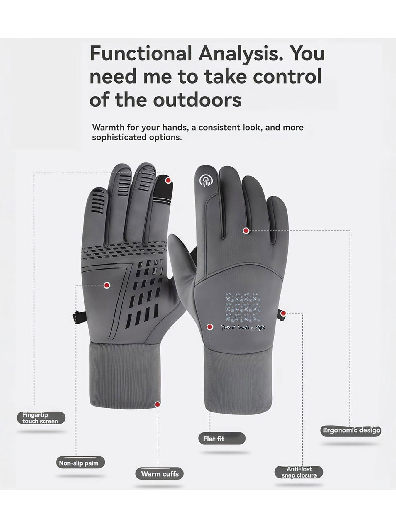 1pc with  h ss fashi winter gloves thermal gloves Touch Screen Breathable Daily Use Adults Cozy winter gifts Soft Popular Best Selling Stylish