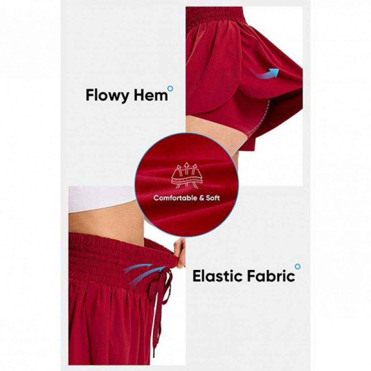 Women's High-Waisted 3-Inch Split Dolphin Athletic Shorts - Quick Dry, 4-Way Stretch, Breathable Mesh Liner, 2-in-1 Anti-Chafing, for Womens Fitness, Running Girl, Yoga Gym Outdoor Training Workout Outfit Inspo Activewear