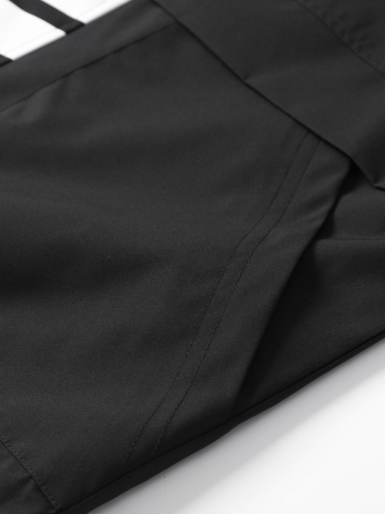 Men's Plus Size Windproof Zipper Jacket, Smooth Durable Fabric, Loose Fit Stand Collar Workwear, Letter Print Design, Retro Sport Style